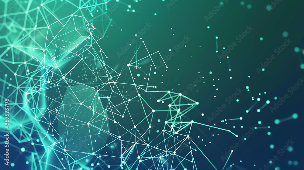 Digital Harmony: Abstract Blue and Green Network Technology Background Digital Harmony: Abstract Blue and Green Network Technology Background