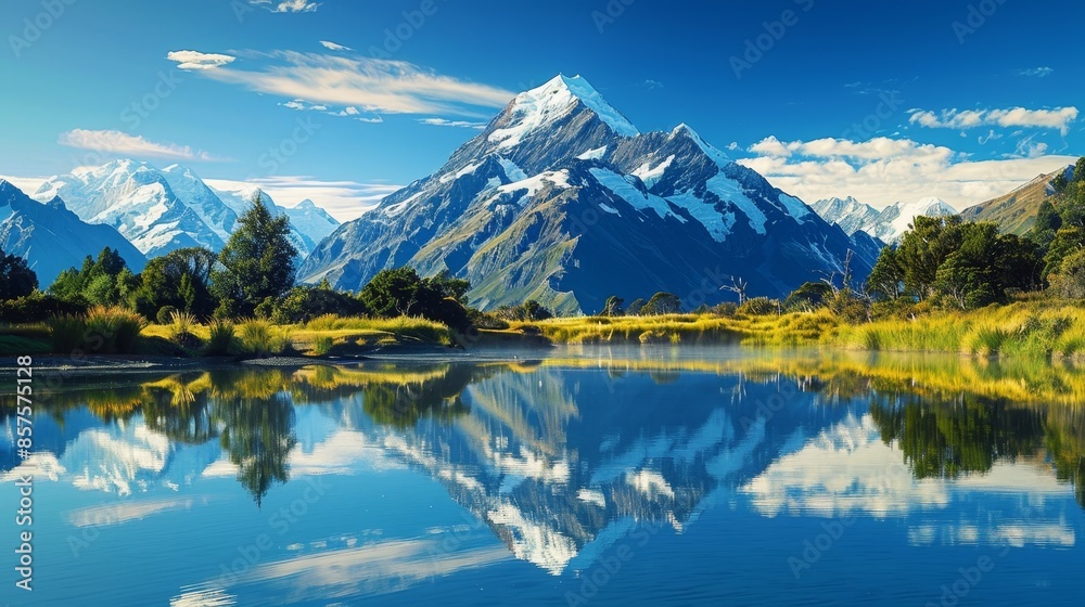 Stunning mountain peak landscape for desktop or mobile background Stunning mountain peak landscape for desktop or mobile background