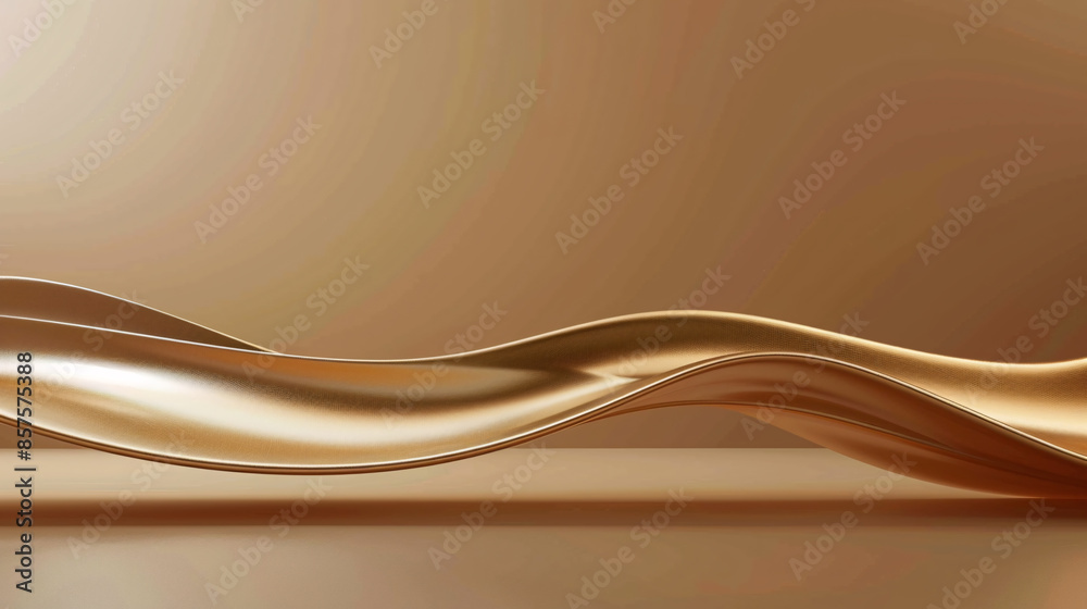 Fototapeta premium Gold curve wave luxury design background 