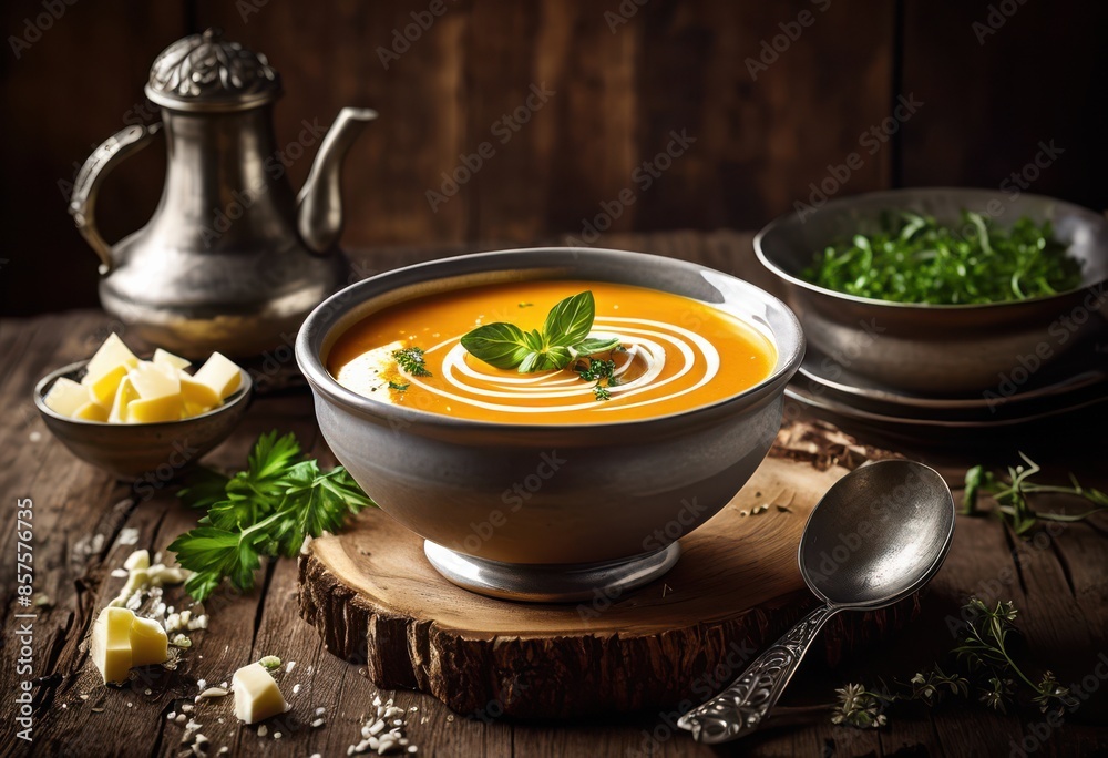 creamy soup bowl spoon wooden table, vegetarian, healthy, meal, delicious, food, comforting, lunch, warm, dinner, cooked, vegetables, organic, spices, aromatic creamy soup bowl spoon wooden table, vegetarian, healthy, meal, delicious, food, comforting, lunch, warm, dinner, cooked, vegetables, organic, spices, aromatic