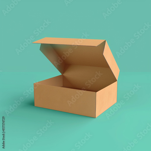 A Modern realistic empty box design for the product mockup and packaging with background