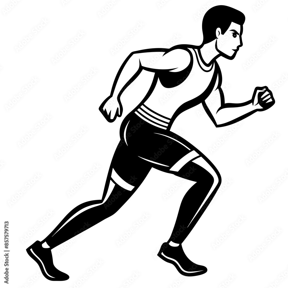 man is running line art, generative AI man is running line art, generative AI