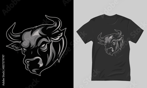 raging bull mascot logo design, bull vector design, design for t-shirts.eps