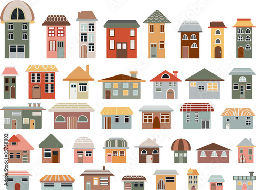 Variety of House Illustration Collection