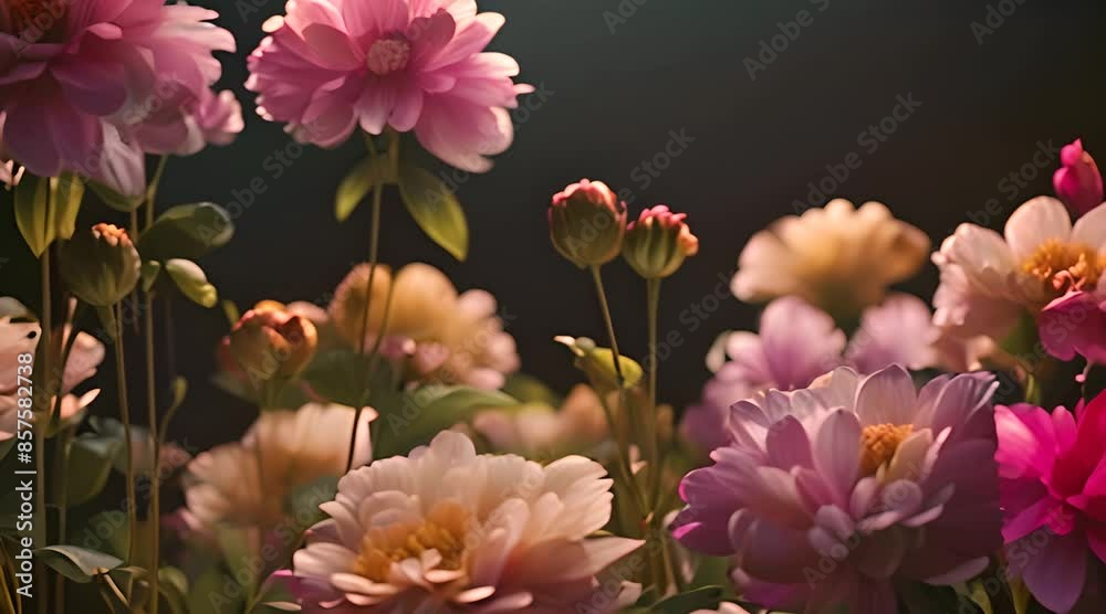 close up pink flowers in the black background studio close up pink flowers in the black background studio