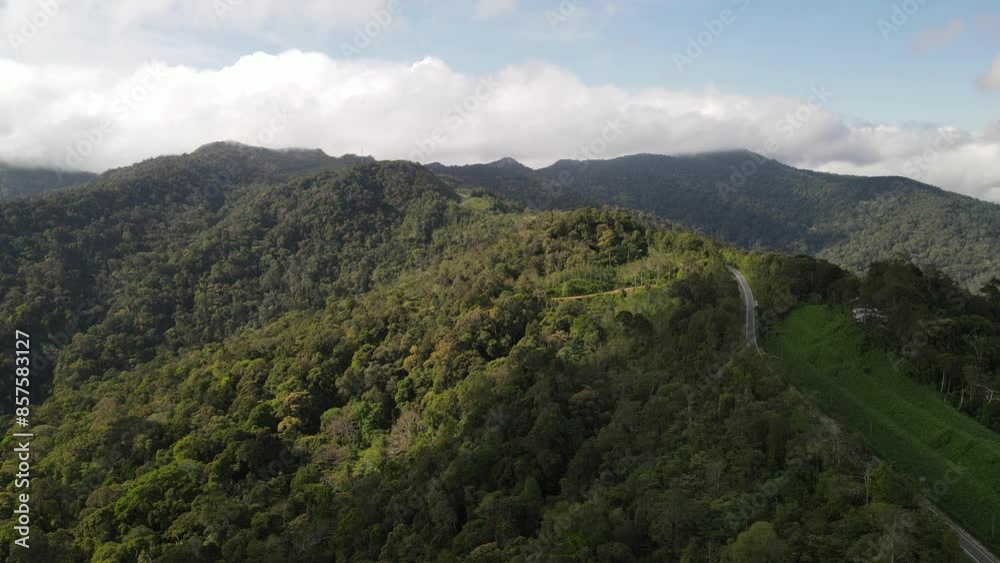 The landscape of the Crocker Range in the Sabah state of Borneo The landscape of the Crocker Range in the Sabah state of Borneo