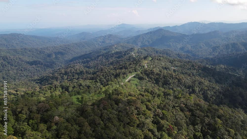 The landscape of the Crocker Range in the Sabah state of Borneo The landscape of the Crocker Range in the Sabah state of Borneo