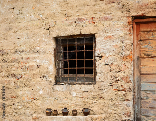 old window in a wall