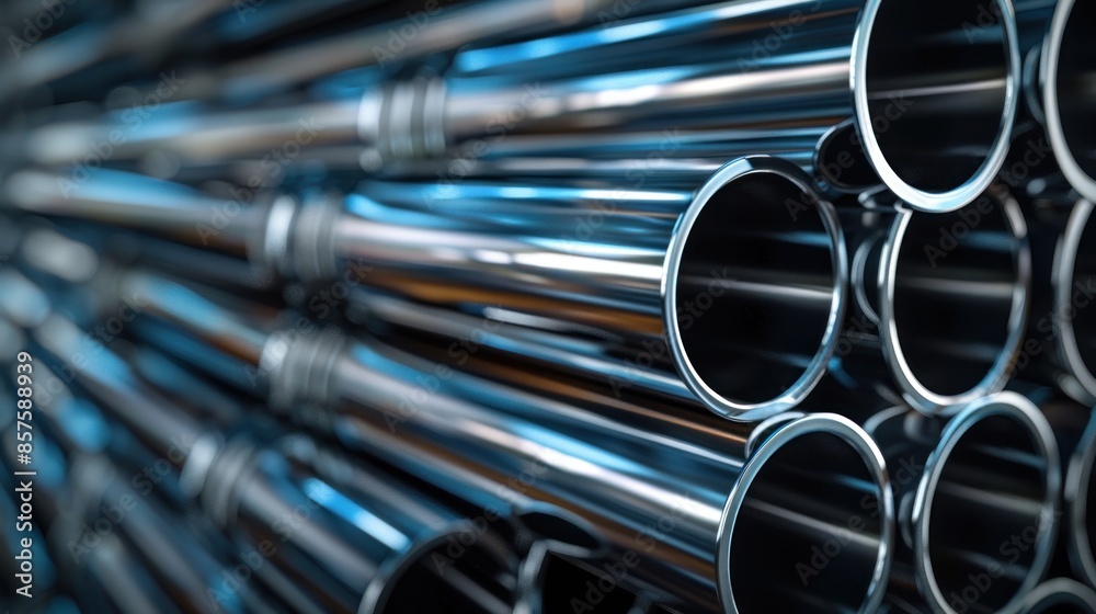 Stack of Shiny Metal Tubes Stack of Shiny Metal Tubes