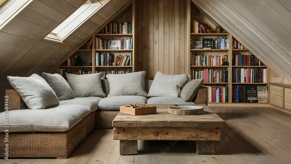 sofa and books sofa and books
