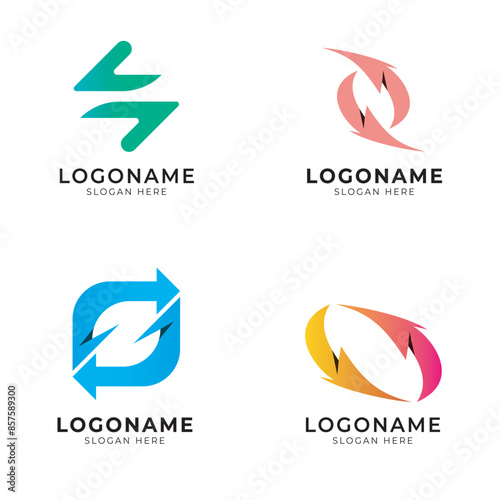 swap transfer logo icon set