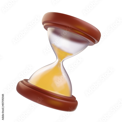 Beautiful brown hourglass. Suitable for design, business and gaming elements