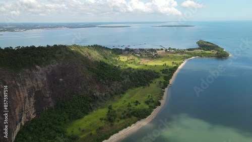 The landscape of Berhala Island near Sandakan, in the Sabah state of Borneo