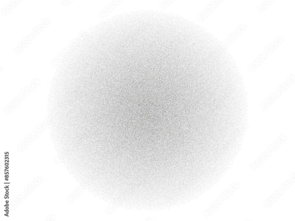 Dotted shape, stipple elements. Stippling, dotwork drawing, shading using dots. Radial gradient halftone effect. Monochrome noise grainy texture. Vector illustration Dotted shape, stipple elements. Stippling, dotwork drawing, shading using dots. Radial gradient halftone effect. Monochrome noise grainy texture. Vector illustration