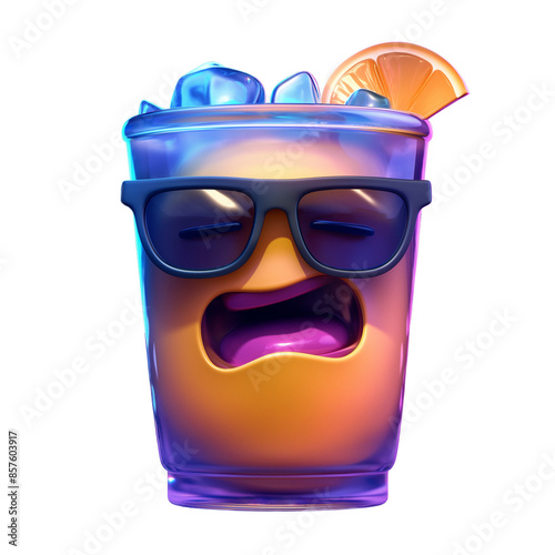 Beverage cup emoji expression