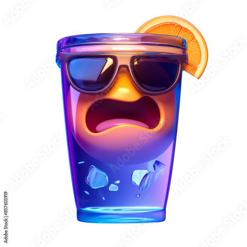 Beverage cup emoji expression