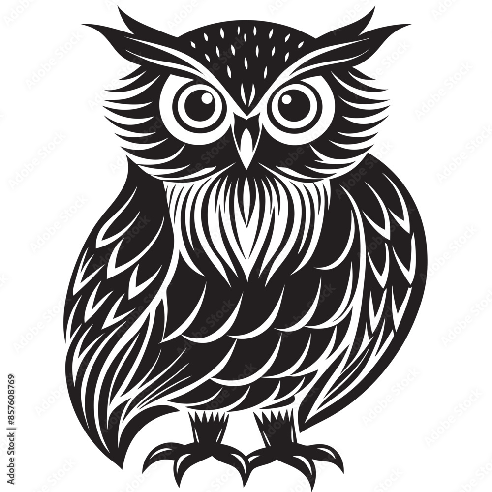 Fototapeta premium owl on a white background