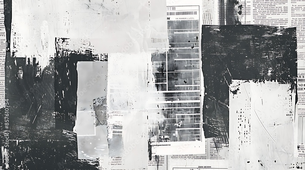 Abstract Black and White Collage Abstract Black and White Collage