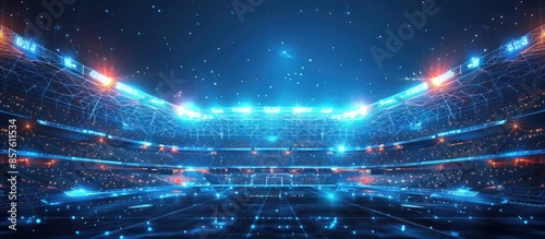 Futuristic Stadium with Digital Lighting and Network photo