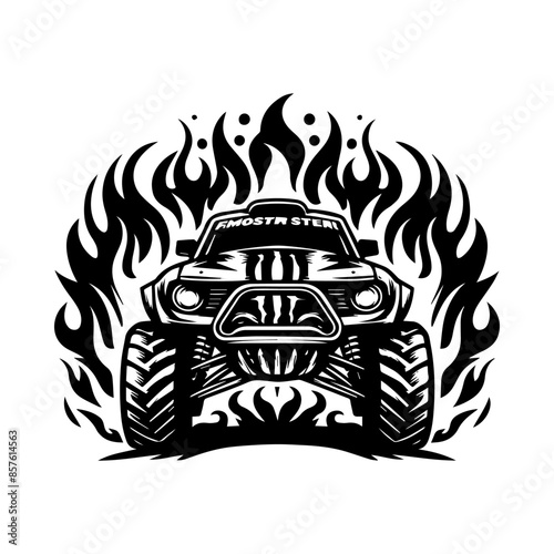 rally car logo, sport car logo, monster car logo template for t-shirt business