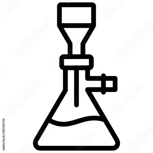funnel icon illustration design with outline