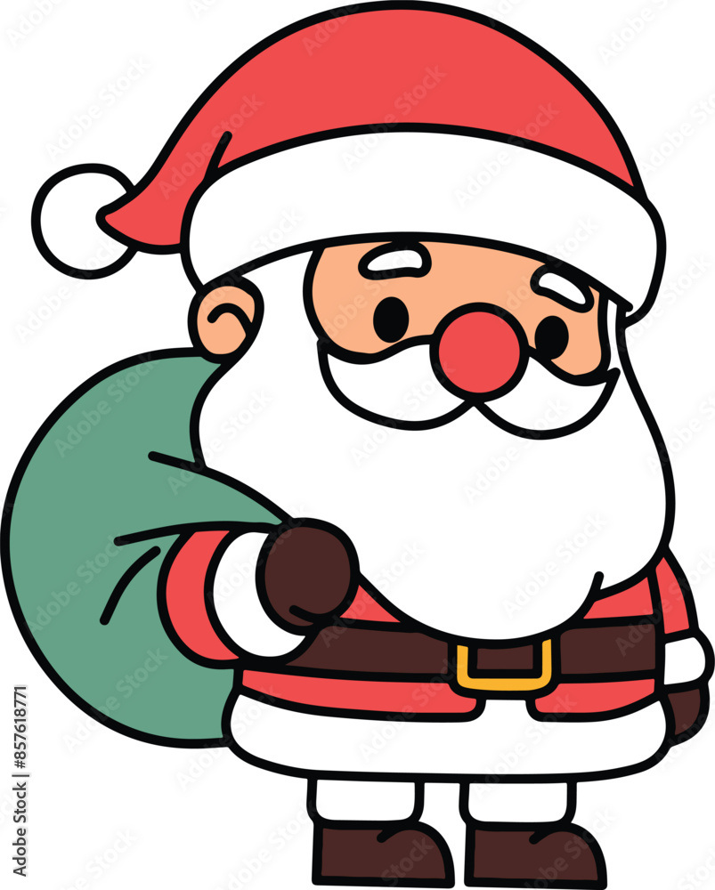 Cute santa claus cartoon illustrations
