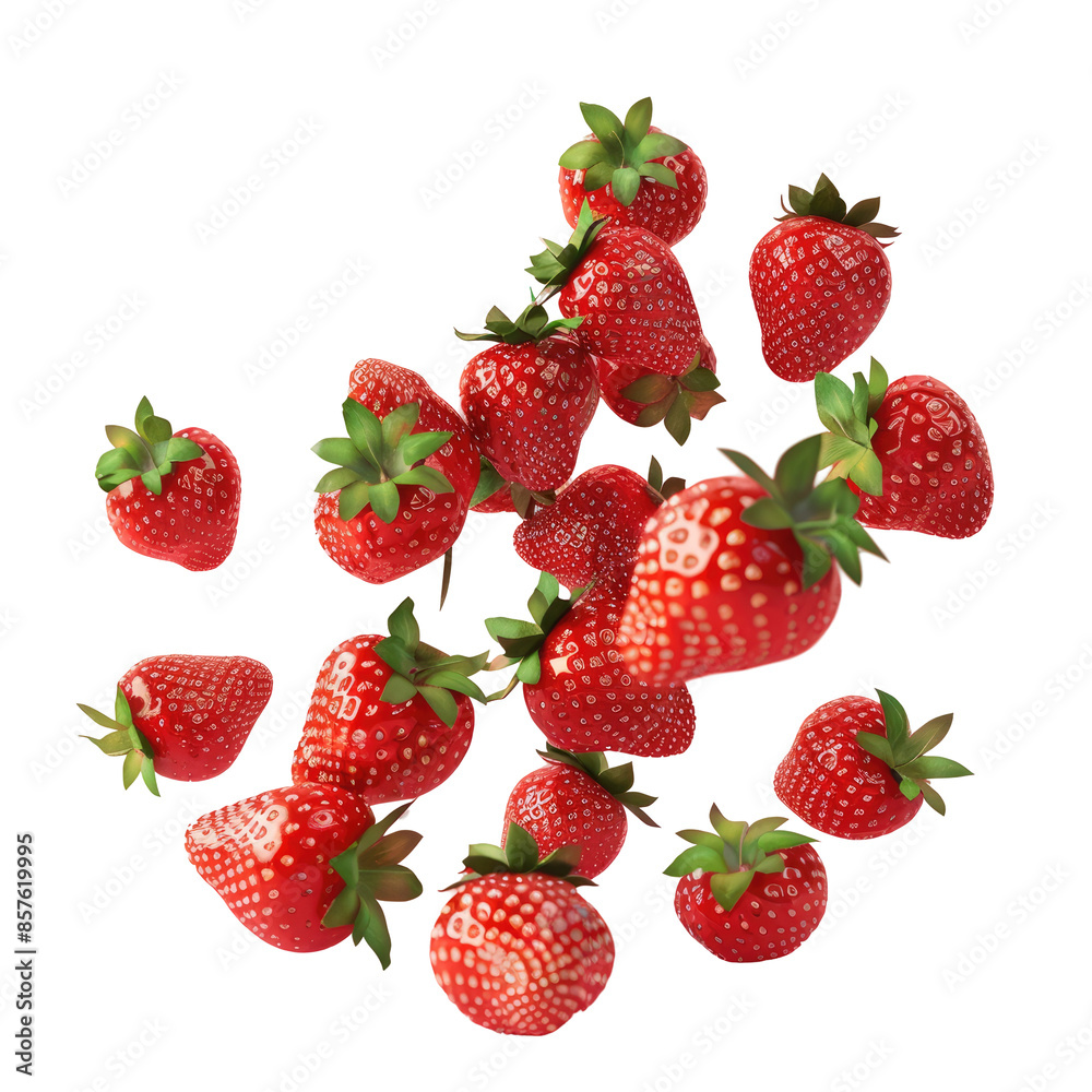 Strawberries cascading. Strawberries cascading.