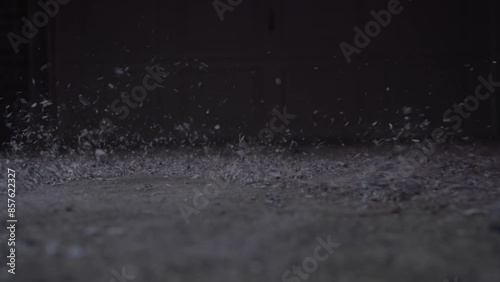 Ashes on the ground