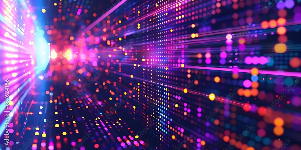 Abstract Digital Matrix Background A tech-inspired abstract background with digital matrix patterns and neon colors, emphasizing modernity and digital connectivity. Abstract Digital Matrix Background A tech-inspired abstract background with digital matrix patterns and neon colors, emphasizing modernity and digital connectivity.