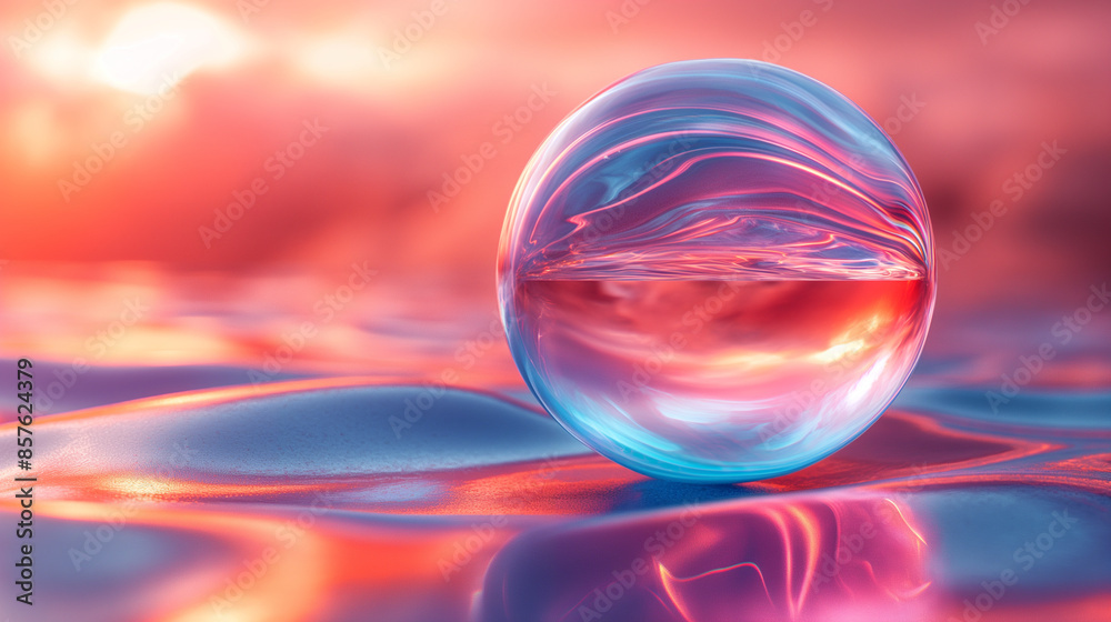 Holographic sphere with swirling patterns, 3D render, hd, with copy space Holographic sphere with swirling patterns, 3D render, hd, with copy space