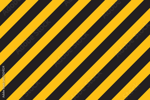 Black and yellow hazard, warning striped line rectangular background. Black and yellow stripes background. Industrial wallpaper, Lines and diagonal texture background.