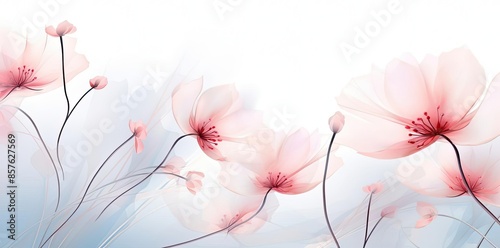 flower transparent background with pink and white flowers on a isolated background