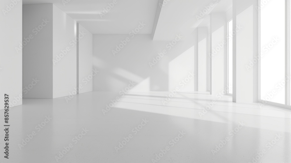 Clean white space with a large empty area and a smooth background.