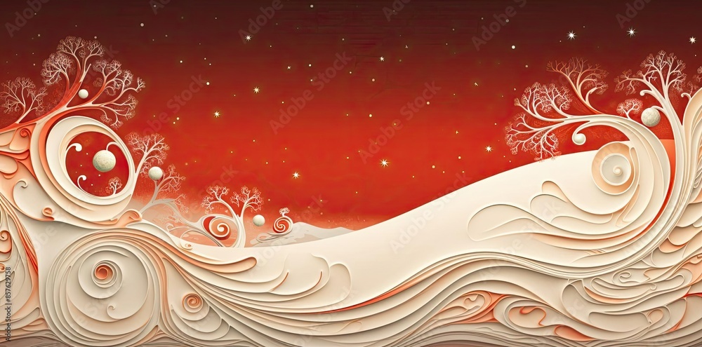 holiday card background with a a snowy landscape holiday card background with a a snowy landscape