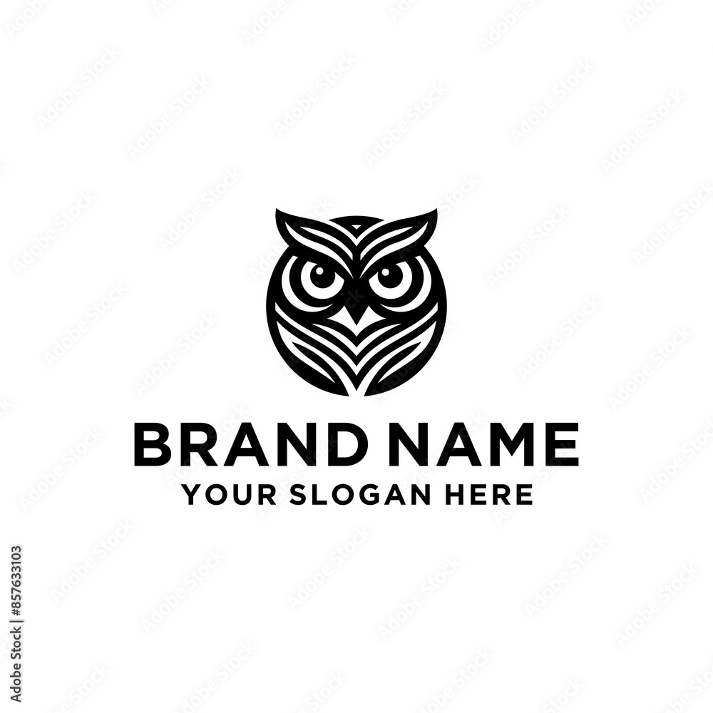 Wise Owl Logo Design. Wise Owl Vector Illustration on Black and White Background. Icon Emblem for Company Branding. Tattoo Art Style. Symbol of Wisdom and Knowledge. Wise Owl Logo Design. Wise Owl Vector Illustration on Black and White Background. Icon Emblem for Company Branding. Tattoo Art Style. Symbol of Wisdom and Knowledge.