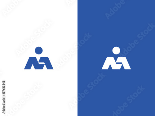 M and Man Logo design 