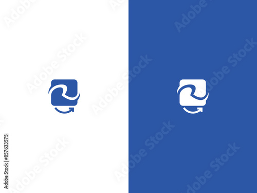 initial R logo and icon design