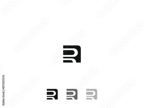 R minimal logo design 