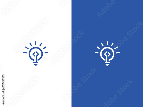 thinking and idea logo design template