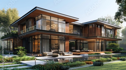 Modern Luxury Home with Pool and Garden