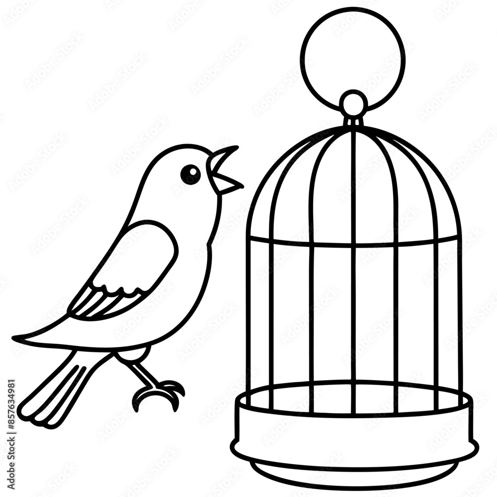 Fototapeta premium Adorable pets animal for coloring pages