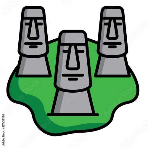 Moai Statues Icon