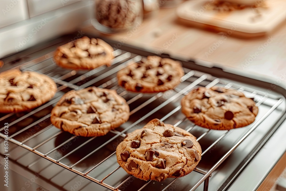 Chocolate Chip Cookies on Cooling Rack Chocolate Chip Cookies on Cooling Rack