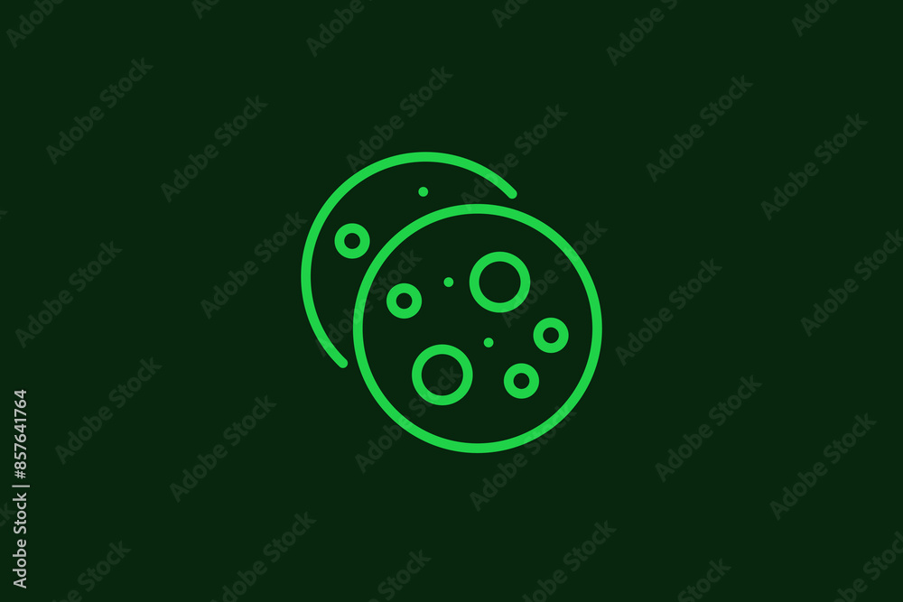 Geometric cookies illustration, vector chocolate cookies icon in flat design art. Geometric cookies illustration, vector chocolate cookies icon in flat design art.