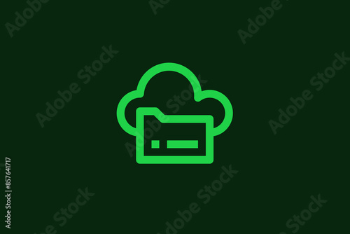 cloud hosting illustration in flat style design. Vector illustration.
