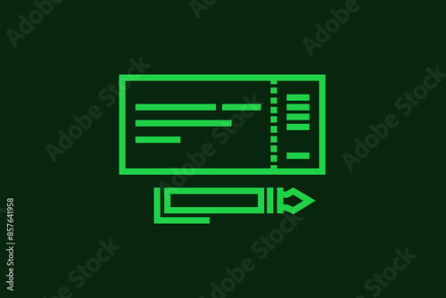 copywriter illustration in flat style design. Vector illustration.