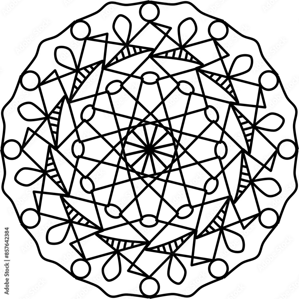 Fototapeta premium Easy handdraw mandala