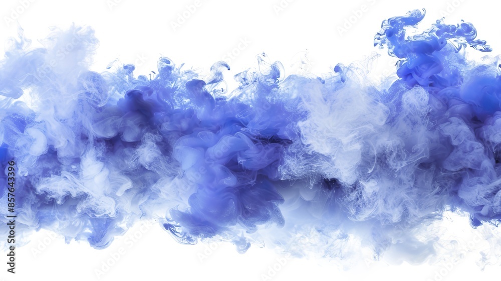 Abstract blue ink cloud explosion with paint in water on a white background, featuring a transparent PNG cutout, cloudlike structure, depth, and movement for vibrant backgrounds and dynamic design ele Abstract blue ink cloud explosion with paint in water on a white background, featuring a transparent PNG cutout, cloudlike structure, depth, and movement for vibrant backgrounds and dynamic design ele