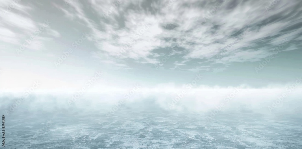 Obraz premium Misty Morning. Tranquil foggy landscape concept