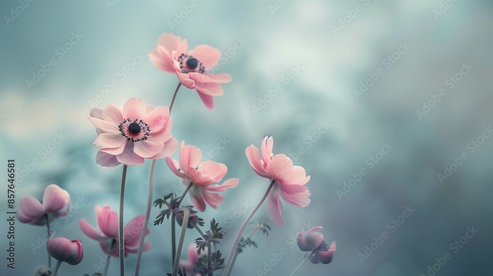 pink flower garden under a cloudy sky, flower background pink flower garden under a cloudy sky, flower background